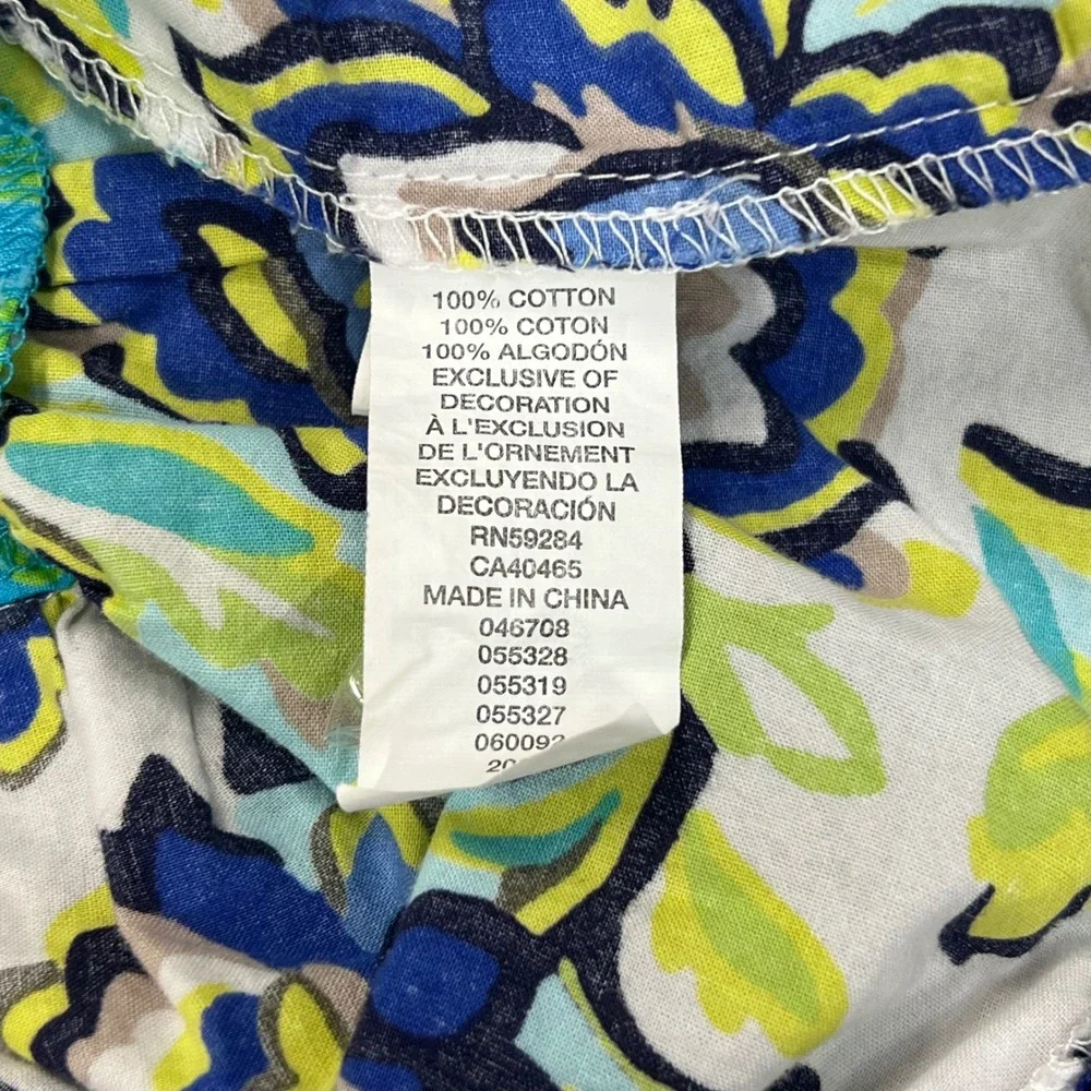 The Childrens Place Girls Tiered Floral Skirt Blue Green Size‎ 10 Smocked Waist